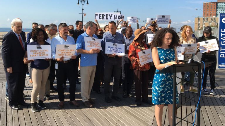 NYC Ferry expansion sought by Coney Island Alliance 1 Coney Island residents and business owners rallied on the boardwalk Wednesday and called for the city to add a ferry stop in the neighborhood.
