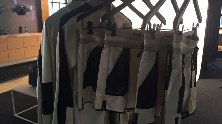 Much like the space itself, the collection was entirely black and white with little embellishments. 