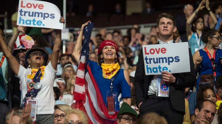 Scenes at the Democratic National Convention at Wells Fargo Center in Philadelphia on Monday July 25, 2016.