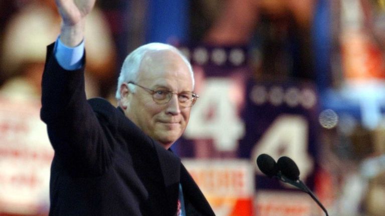 Vice President Dick Cheney speaks at the Republican National Convention on Sept. 1, 2004, at Madison Square Garden.