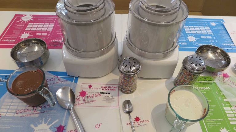 Advice: If you're headed to CoolMess, go with a few friends and get both base flavors. Each order makes enough ice cream for about three servings and costs $30. 