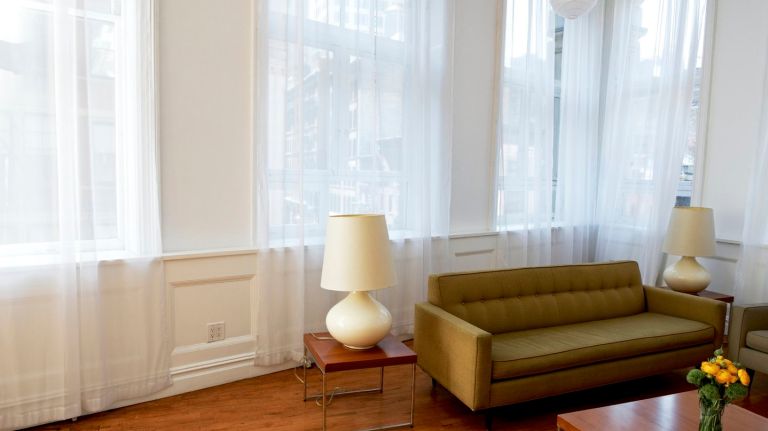 Curtains collect dust and pollen. Wilson recommends washing them every six months, or, more realistically, every year. She likes cotton or linen panels that can be easily washed. 