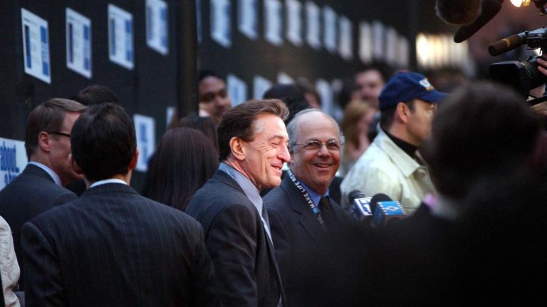 Tribeca Film Festival co-founder Robert De Niro arrives at the Tribeca Film Festival on May 8, 2002.