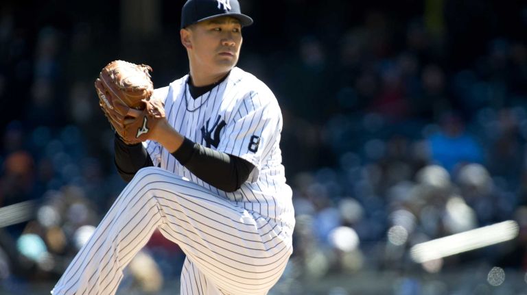 Opening Day: Yankees vs. Astros 38 New York Yankees starting pitcher Masahiro Tanaka (19) delivers the pitch in the first inning on Opening Day against the Houston Astros Tuesday, April 5, 2016 at Yankee Stadium.