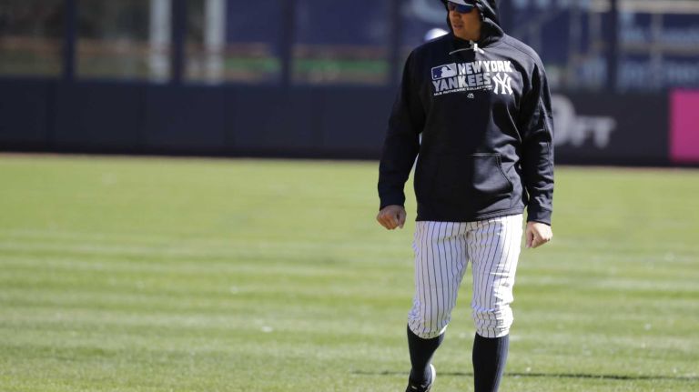 Opening Day: Yankees vs. Astros 59 New York Yankees designated hitter Alex Rodriguez does some running during team warmups on Opening Day against the Houston Astros Tuesday, April 5, 2016 at Yankee Stadium.