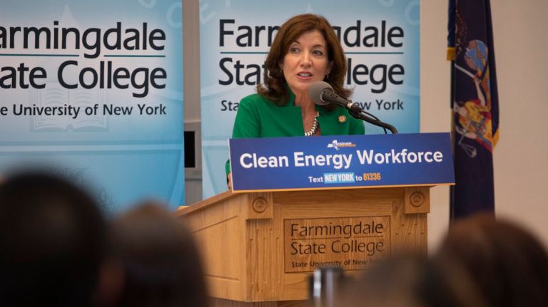 New York lieutenant governor primary: Kathy Hochul, Jumaane Williams 2 Lt. Gov. Kathy Hochul speaks at Farmingdale State College on Sept. 4.
