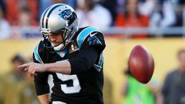 Super Bowl 50: Panthers vs. Broncos 12 Graham Gano of the Carolina Panthers kicks off to start Super Bowl 50 against the Denver Broncos at Levi's Stadium on Feb. 7, 2016 in Santa Clara, Calif.