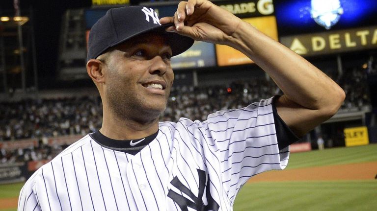 Number retired: Sept. 22, 2013<br/>Career Stats: 82-60, 2.21 ERA, 652 saves<br/> When Jackie Robinson's No. 42 was retired around the sport, current players wearing the number were allowed to continue, thus the Yankees didn't retire No. 42 until Mariano Rivera decided to call it quits. Rivera was a crucial part of five Yankees World Series titles and holds the all-time saves and games finished records. A 13-time All-Star, he also received top-10 AL MVP consideration six times. In 96 postseason games, he was 8-1 with a 0.70 ERA and -- of course -- 42 saves.