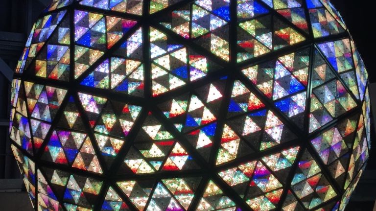 Times Square New Year's Eve celebrations through the years 18 The lights of the New Year's Eve Times Square ball are tested on Wednesday, Dec. 30, 2015.