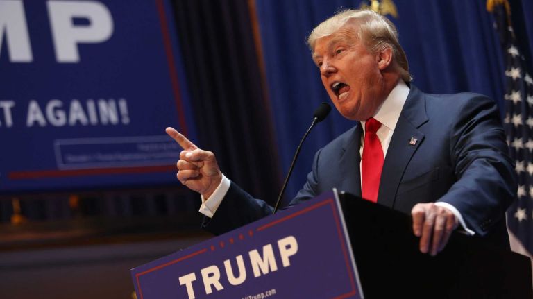 NYC pictures of 2015: Pope Francis, Pizza Rat, Shia LaBeouf, Donald Trump and more 22 Donald Trump announces his run for presidency at the Trump Tower Atrium in Manhattan on June 16, 2015.