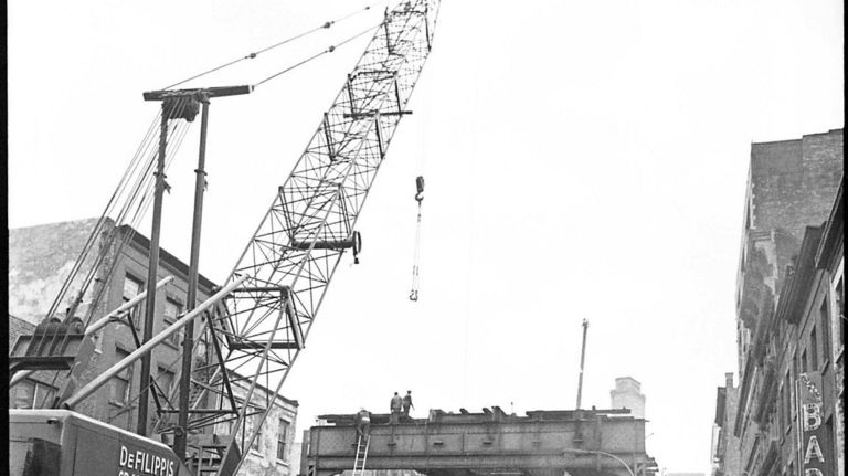 Gone for 50 years, the old El train helped spur outer borough growth 4 Myrtle Avenue elevated demolition on Dec. 21, 1970.