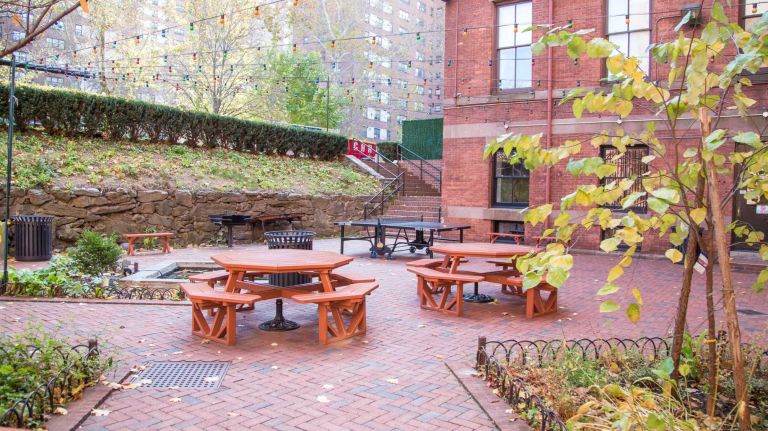 Outdoor space at the HI NYC hostel at 891 Amsterdam Ave. on Nov. 23, 2015.