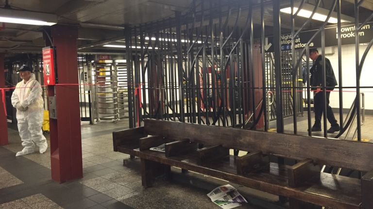 Three men were shot -- one fatally -- at the 35th Street and Eighth Avenue ACE subway station, police say.