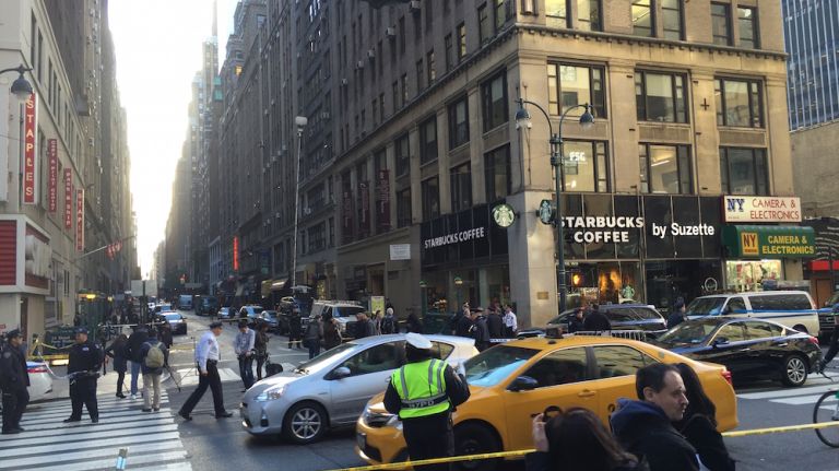 Crime tape blocked off streets surrounding the shooting.