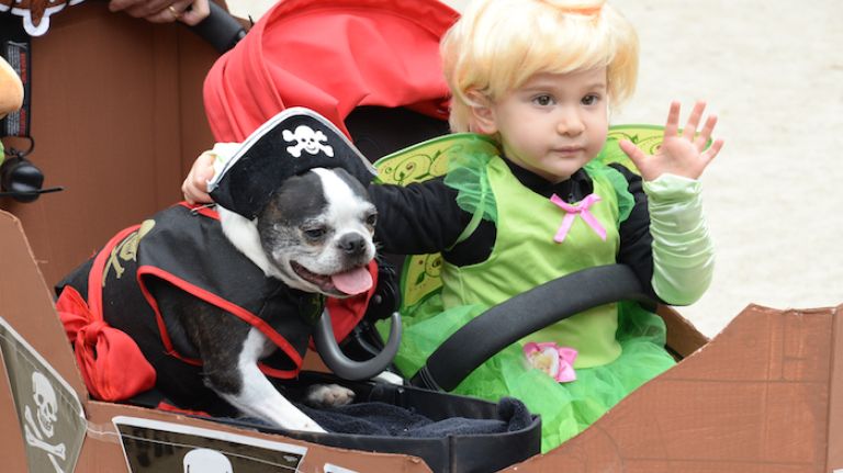 Captain Hook and Tinker Bell at Tompkins Square Park.