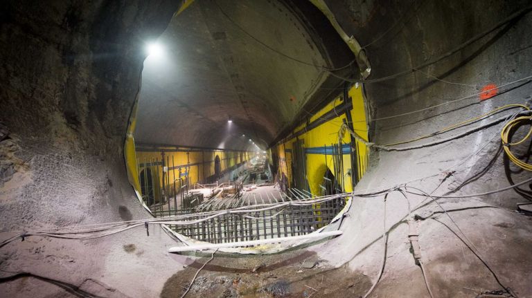 A view of the Long Island Rail Road's East Side Access construction site in Manhattan on Nov. 4, 2015. The project includes over 11 miles of tunneling and consists of work in multiple locations in Manhattan, Queens and the Bronx. The East Side Access is designed to provide a quicker and easier commute from Long Island and Queens to the east side of Manhattan.