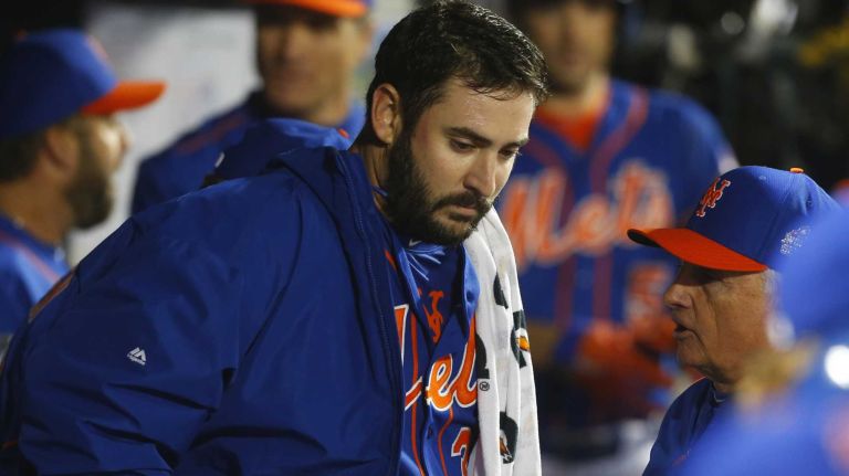 World Series Game 5: Mets vs. Royals 137 New York Mets starting pitcher Matt Harvey (33) talks with New York Mets manager Terry Collins (10) in the dugout after the eighth inning during Game 5 of the World Series against the Kansas City Royals at Citi Field on Sunday, Nov. 1, 2015.