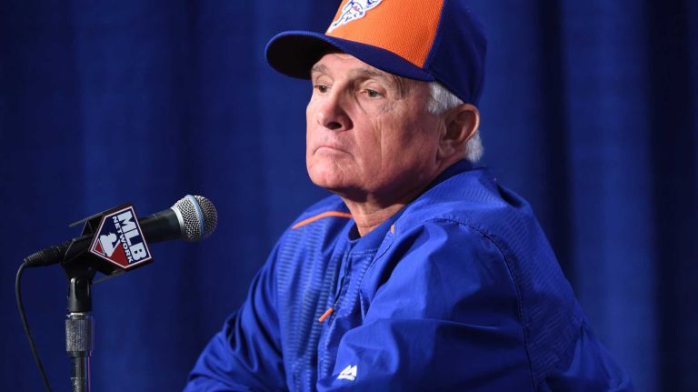 The many faces of Terry Collins 20 New York Mets manager Terry Collins (10) speaks to the media during pregame interviews before Game 3 of the NLCS against the Chicago Cubs at Wrigley Field on Tuesday, Oct. 20, 2015.