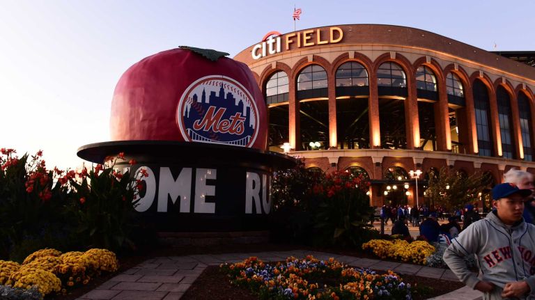 A view from outside Citi Field before the New York Mets take on the Chicago Cubs in Game 2 of the NLCS on Sunday, Oct. 18, 2015.