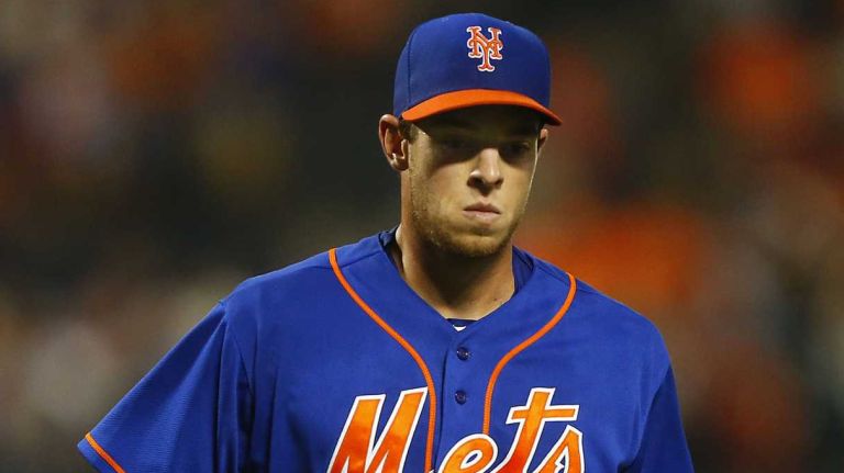 Subway Series: Yankees vs. Mets 78 Steven Matz of the New York Mets walks to the dugout after the third inning of a game against the New York Yankees at Citi Field on Friday, Sept. 18, 2015.