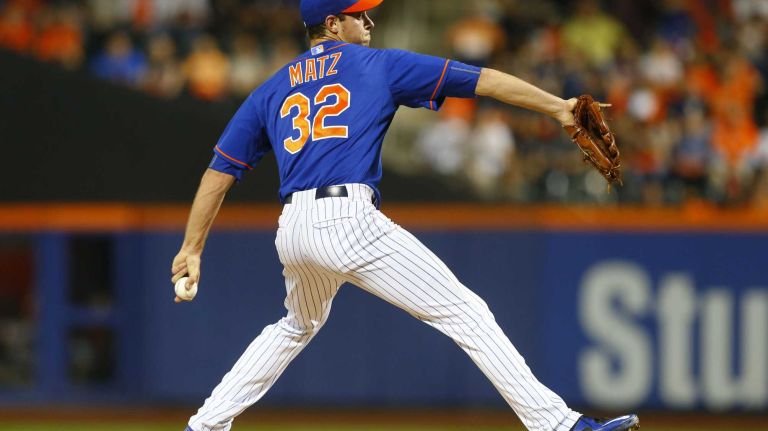 Subway Series: Yankees vs. Mets 94 Steven Matz of the New York Mets pitches in the first inning against the New York Yankees at Citi Field on Friday, Sept. 18, 2015.