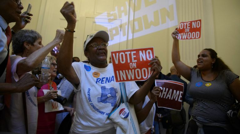 Inwood rezoning: A breakdown of affordable housing realities for residents 1 Inwood residents protest as the City Council prepares to vote on a rezoning plan for the neighborhood on Wednesday, Aug. 8, 2018.