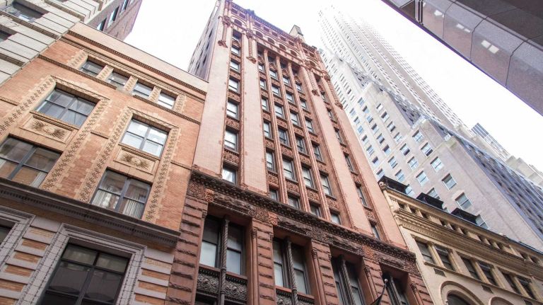 Residential building on Pine Street in Manhattan's Financial District on Aug. 20, 2015.
