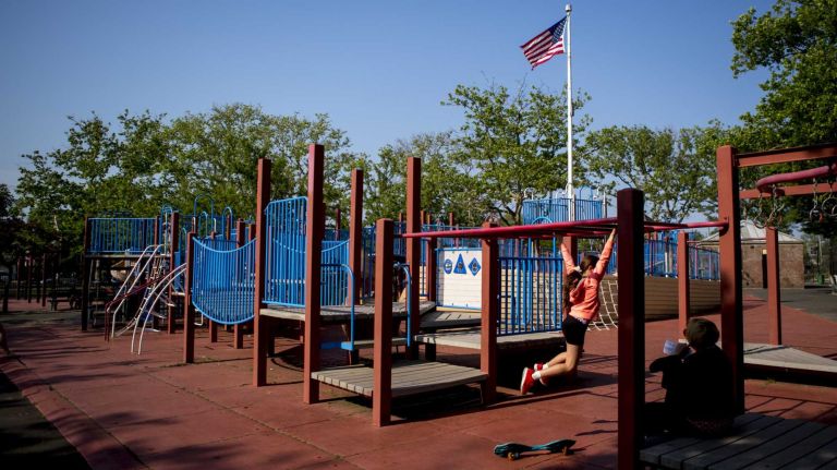 A view of Pat Perlato playground near the shore at Manhattan Beach on June 8, 2015. ?By Yeong-Ung Yang