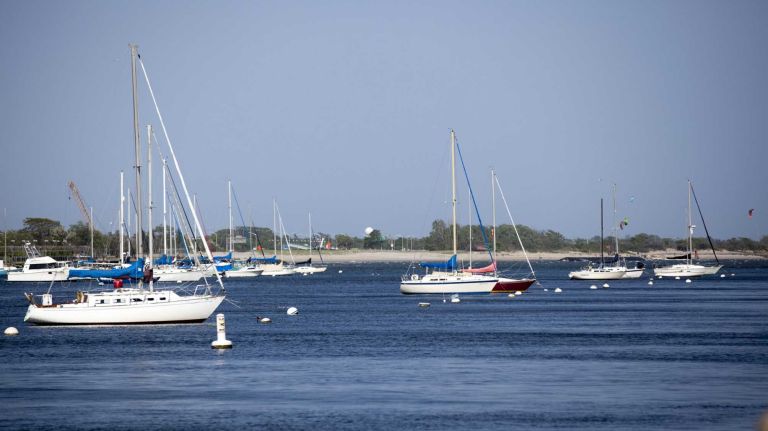 A view of Sheepshead Bay from Shore Boulevard at Manhattan Beach, New York on June 8, 2015. ?By Yeong-Ung Yang