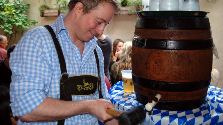 From keg tapping to stein-holding contests, Oktoberfest fun is underway.