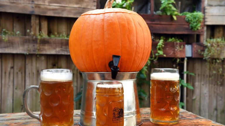 Loreley Beer Garden's "pumpkin keg."