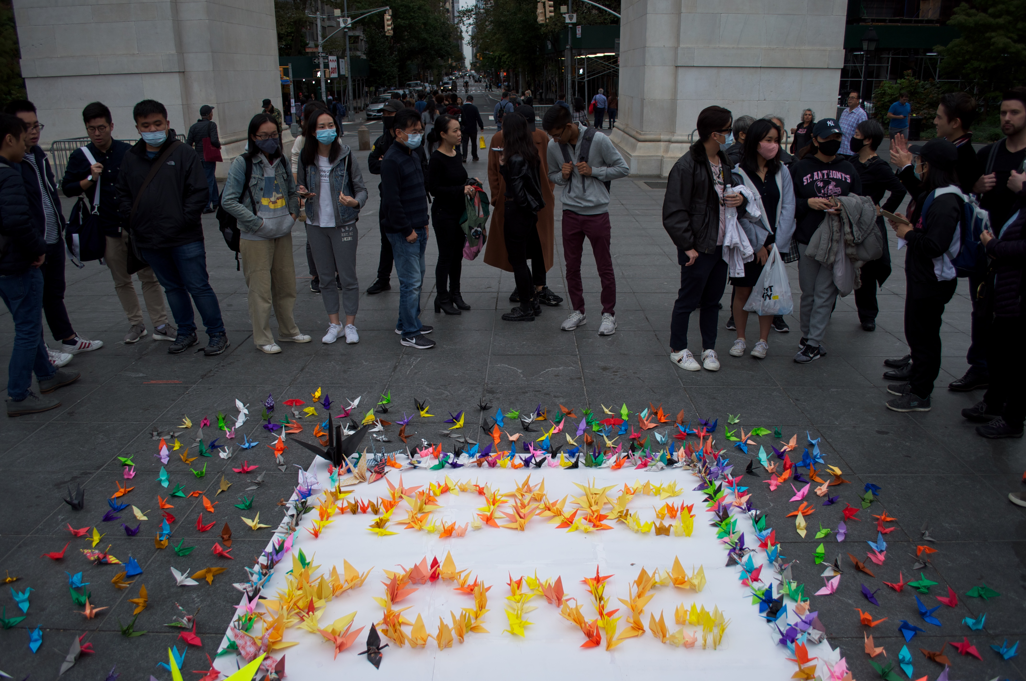 Activists gather in Washington Square Park to support Hong Kong protests 1
