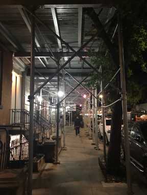 West Village scaffolding