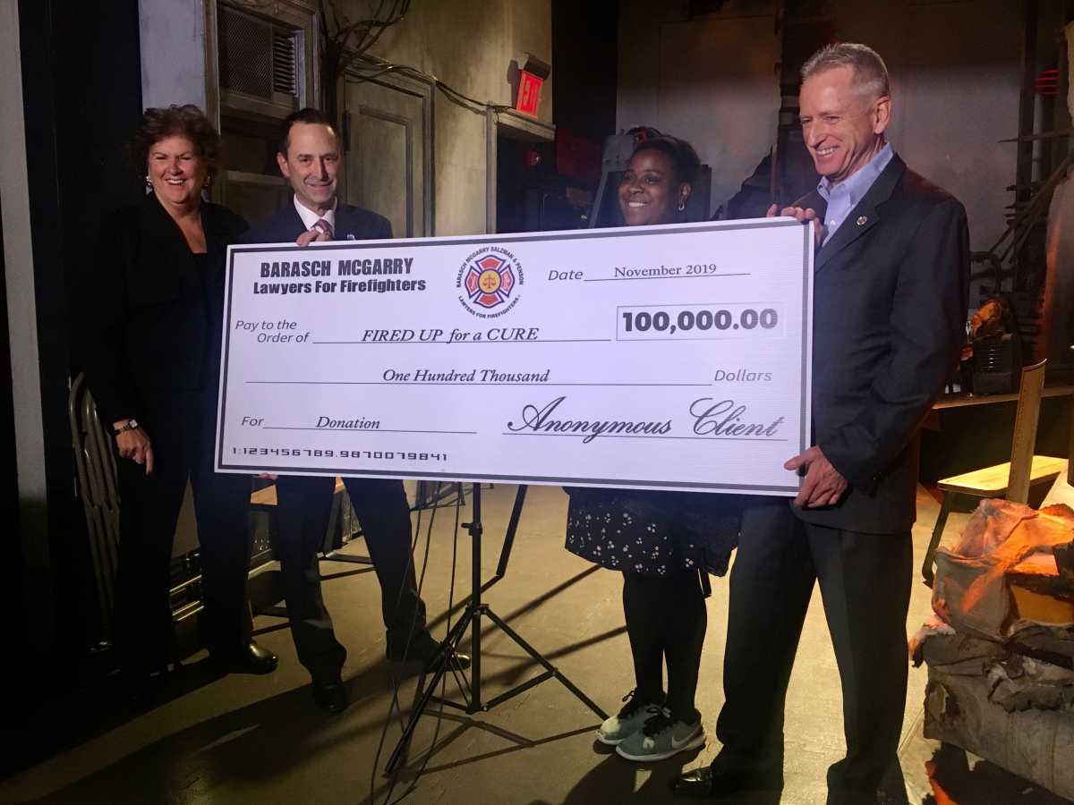 CHECK PRESENTATION COURTESY BARASCH MCGARRY