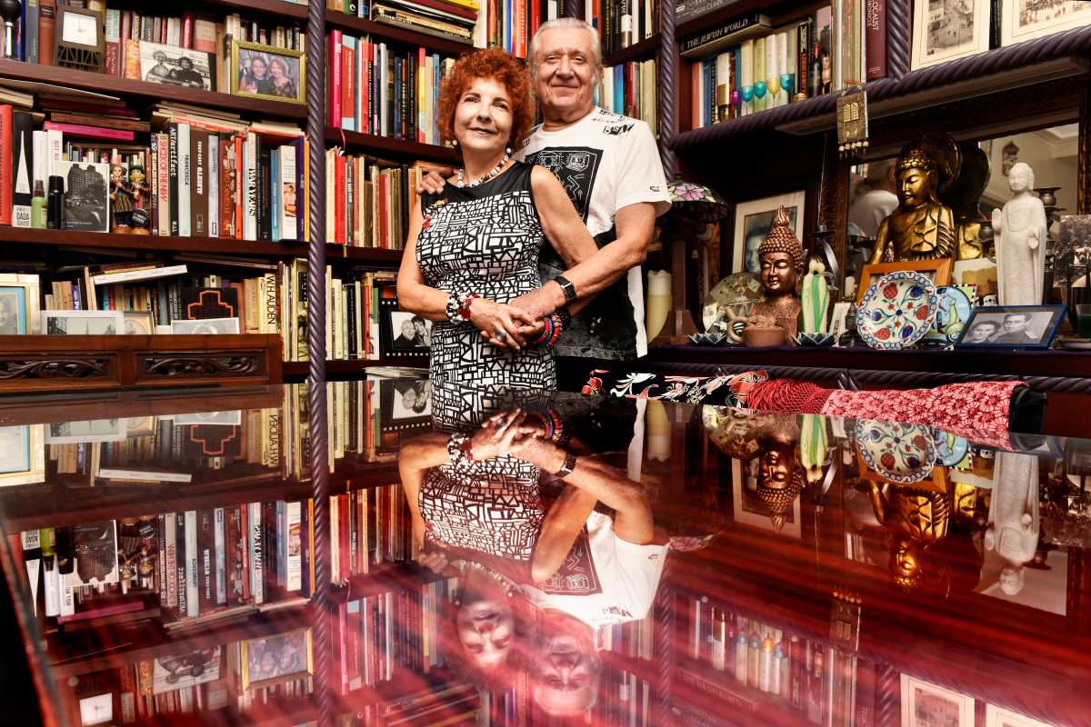 L-R Valery Oisteanu, Ruth Oisteanu,  at home