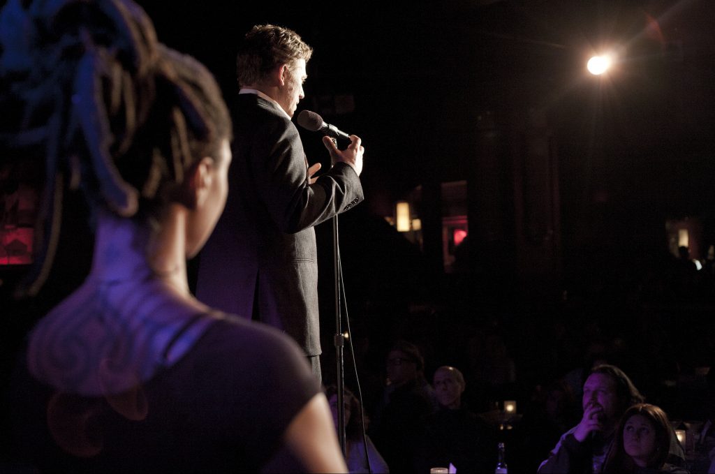 An image from a StorySLAM. (Photo by Denise Ofelia Mangen/Courtesy The Moth)