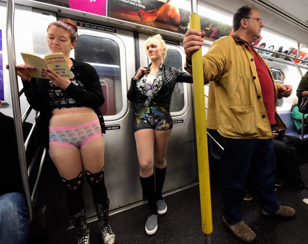 No Pants ride through Manhattan