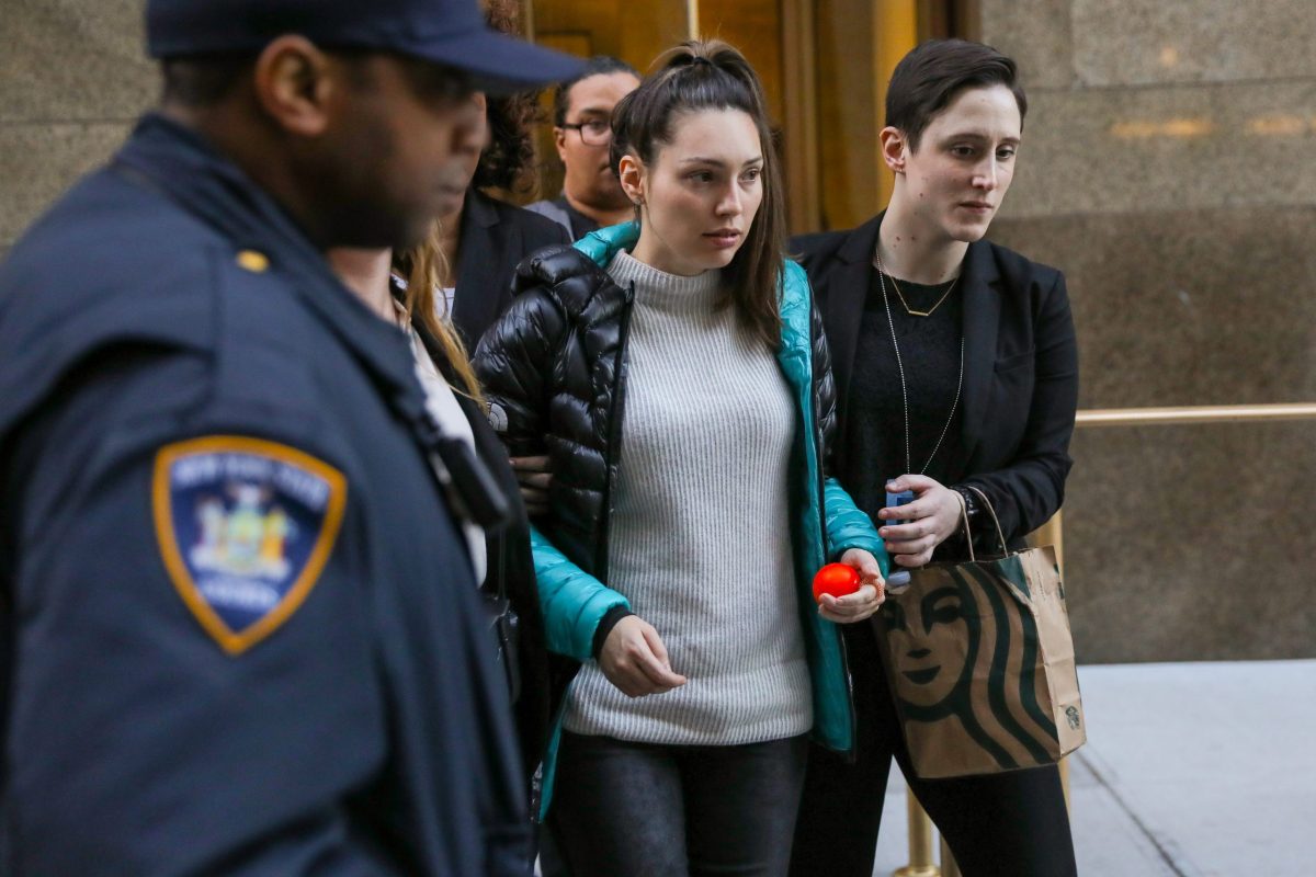 Witness Jessica Mann leaves Manhattan Criminal Court after testifying in the trial of Harvey Weinstein in New York, US.
