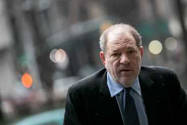 FILE PHOTO: Film producer Harvey Weinstein arrives at New York Criminal Court for his sexual assault trial in the Manhattan borough of New York City