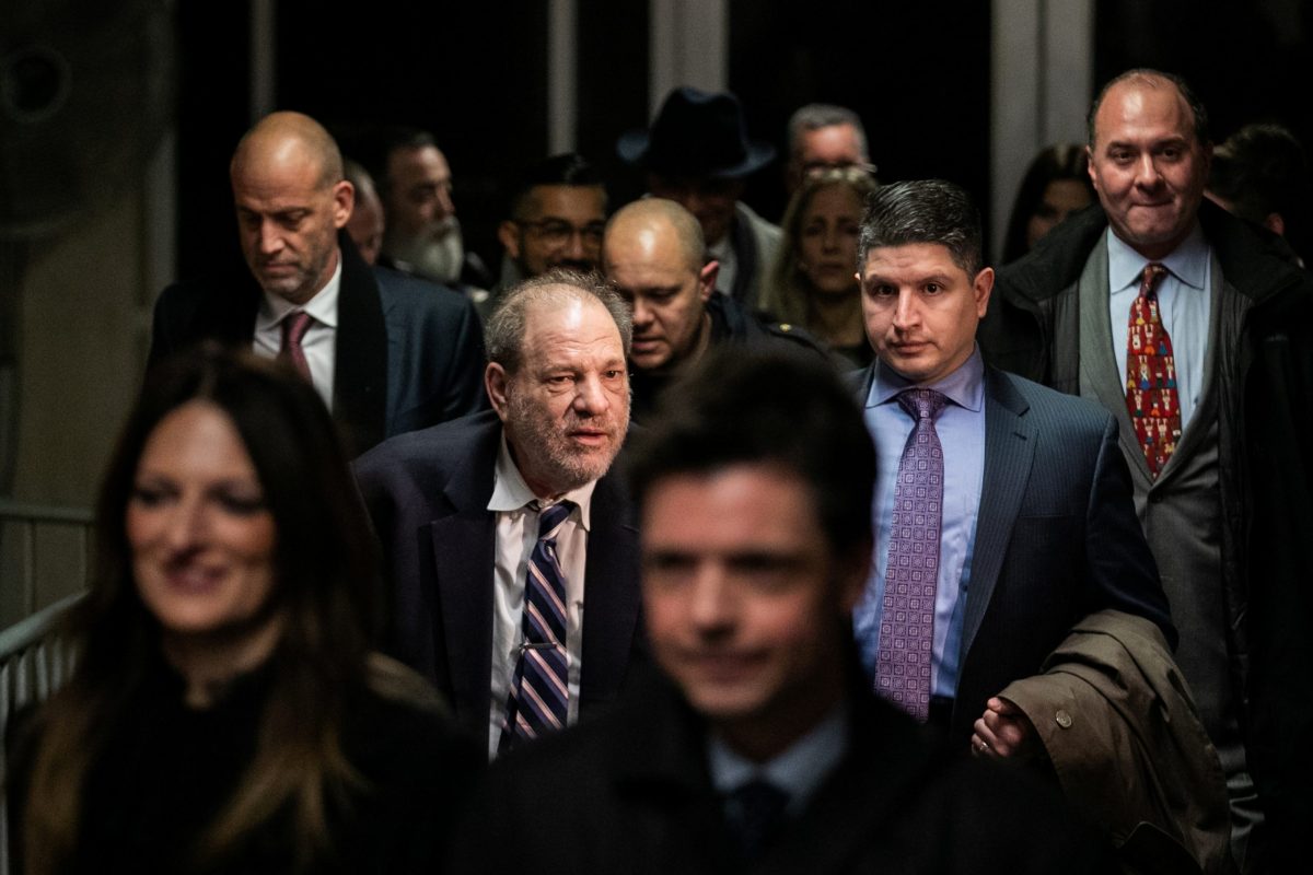 Film producer Harvey Weinstein leaves New York Criminal Court for his sexual assault trial in the Manhattan borough of New York City