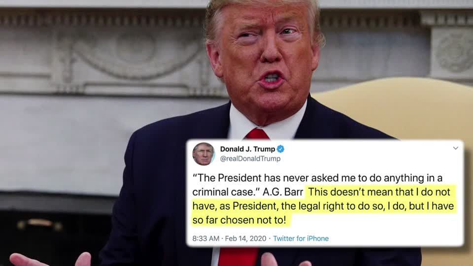 Trump defends ‘legal right’ to interfere in criminal cases