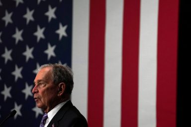 FILE PHOTO: Democratic presidential candidate Michael Bloomberg attends a campaign event at Buffalo Soldiers national museum in Houston