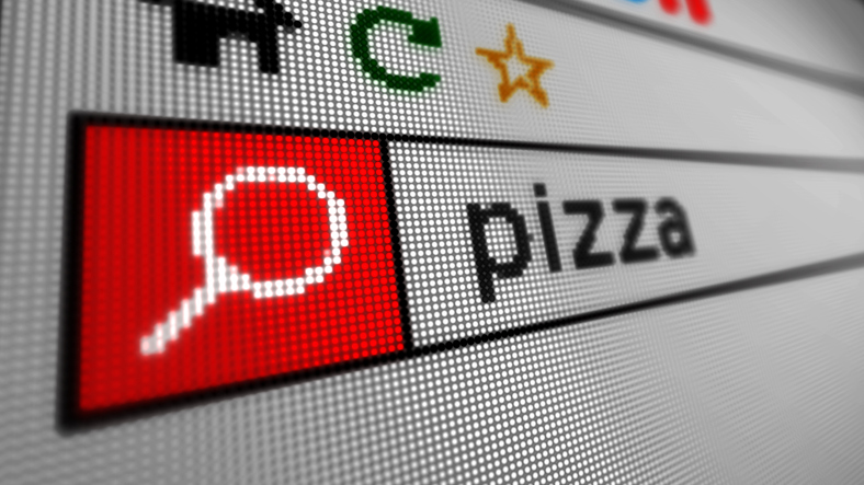 Searching internet pizza