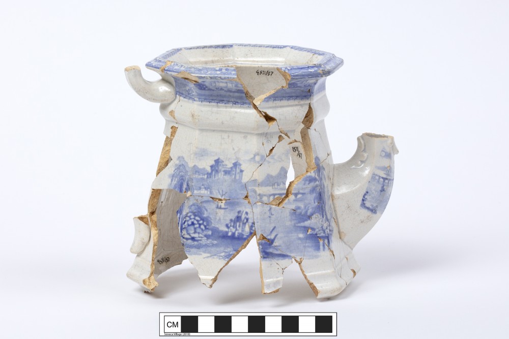 Printed Gothic-Style Whiteware Teapot LPC