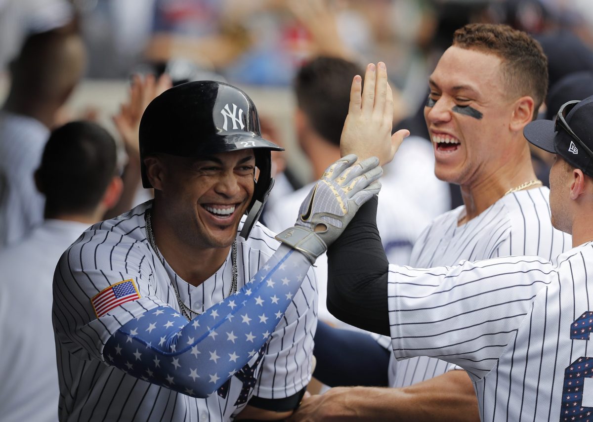 Giancarlo Stanton (left) and Aaron Judge (right)