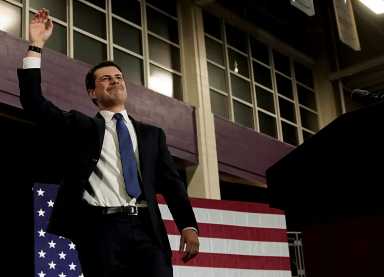 Democratic 2020 U.S. presidential candidate former South Bend, Indiana Mayor Pete Buttigieg attends a campaign event in Raleigh