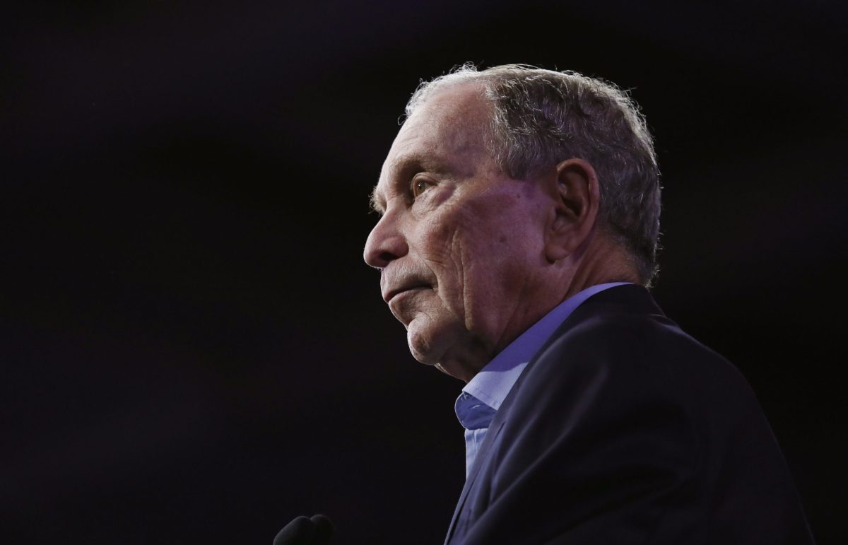 Democratic U.S. presidential candidate Michael Bloomberg speaks at his Super Tuesday night rally in West Palm Beach, Florida, U.S.