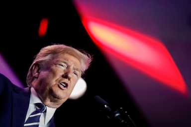FILE PHOTO: U.S. President Trump speaks at National Association of Counties’ 2020 Legislative Conference in Washington