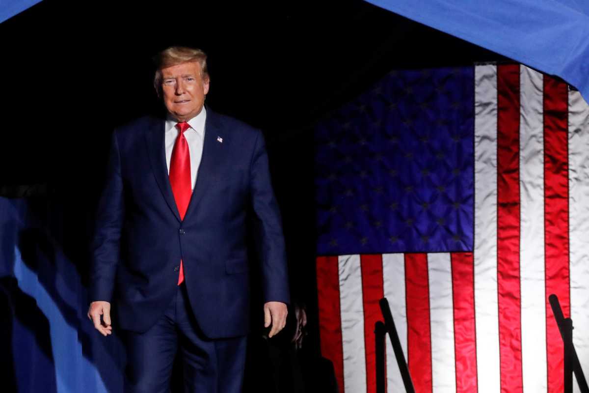 U.S. President Donald Trump holds a campaign rally in Charlotte, North Carolina