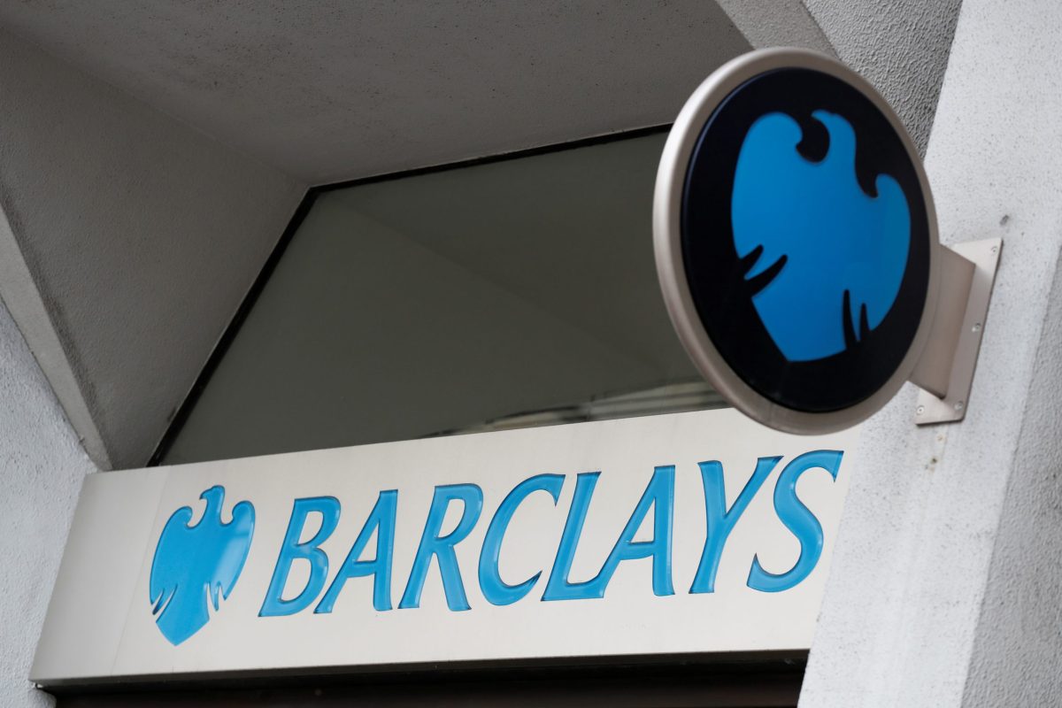 FILE PHOTO: A Barclays sign is seen outside a branch of the bank in London, Britain